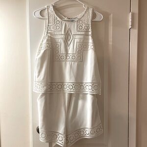 Parker Bianca White Sleeveless Romper